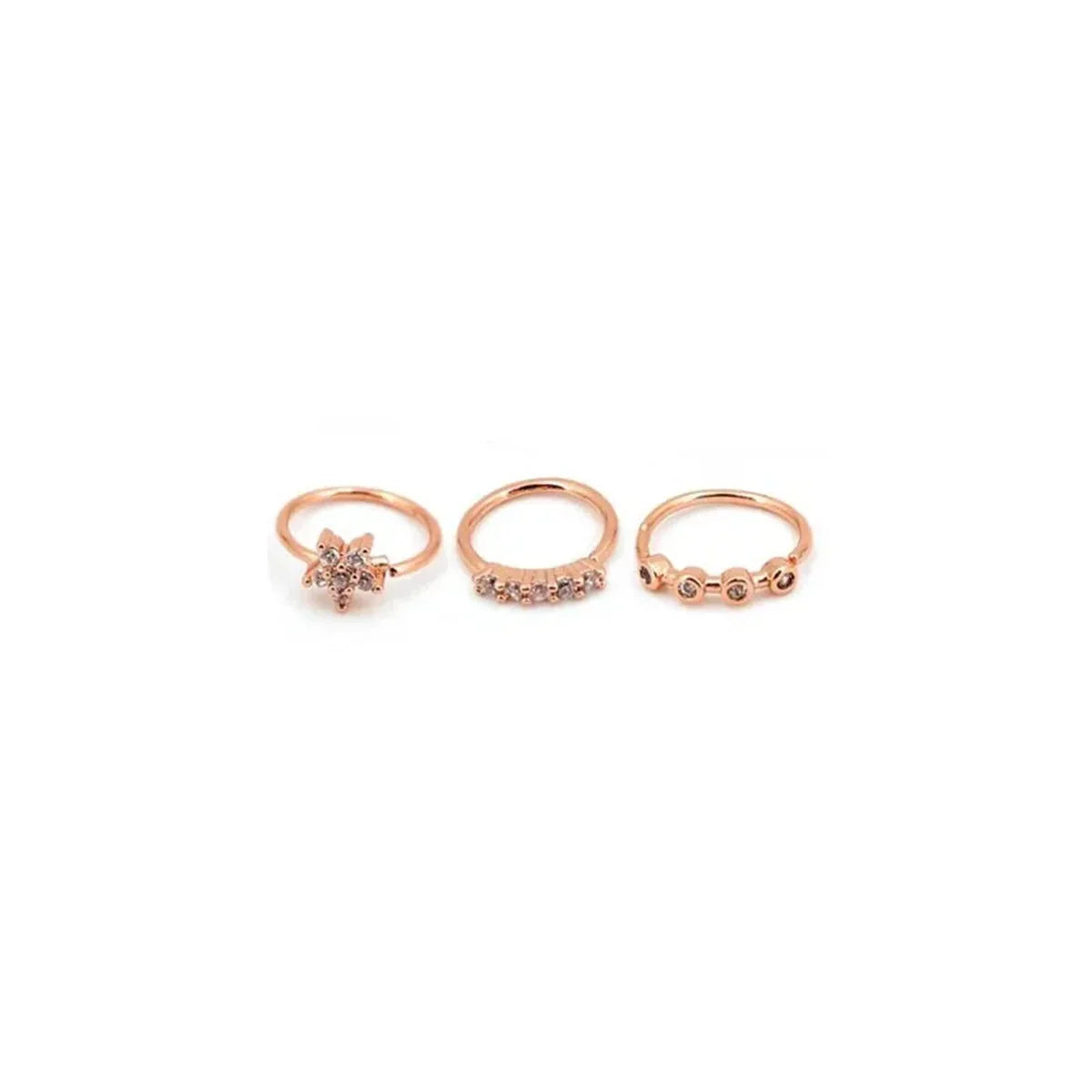 3Pcs Zircon Nose Rings Nostril,Adjustable Flower Hoop Ring Tragus Ear Cartilage Earring Hypoallergenicity Nose Piercing Jewelry