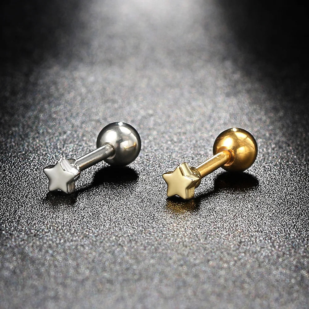 Tragus Piercing Women'S Hoop Earrings with Chain Helix Star Butterfly Crown Zircon Ear Rook Daith Sung Body Jewelry Gift CC084