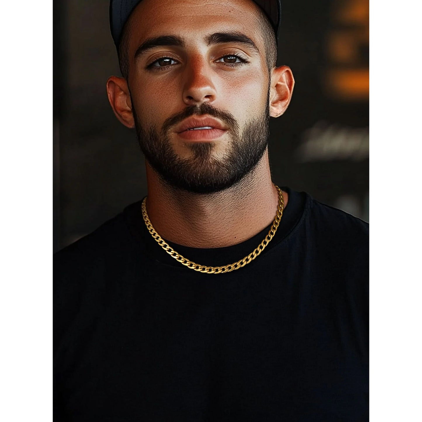 Mens Cuban Link Chain Necklace 5Mm 26Inch Jewelry Finding Chain for Pendant Dad Gold Chain