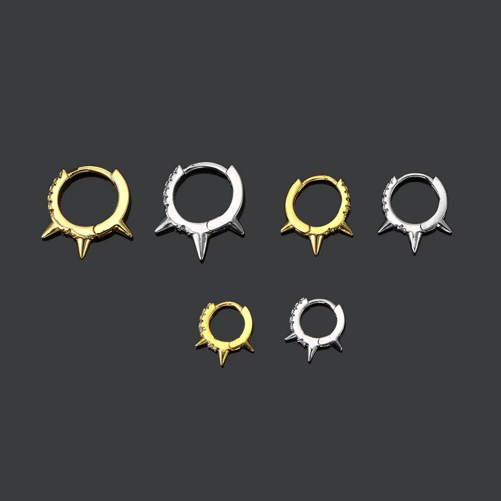 1Pc Hoop Earrings Zircon Helix Lobe Ear Cartilage Gold Color Septum Piercing Earring Tragus Rook Accessories Women Jewelry Gift