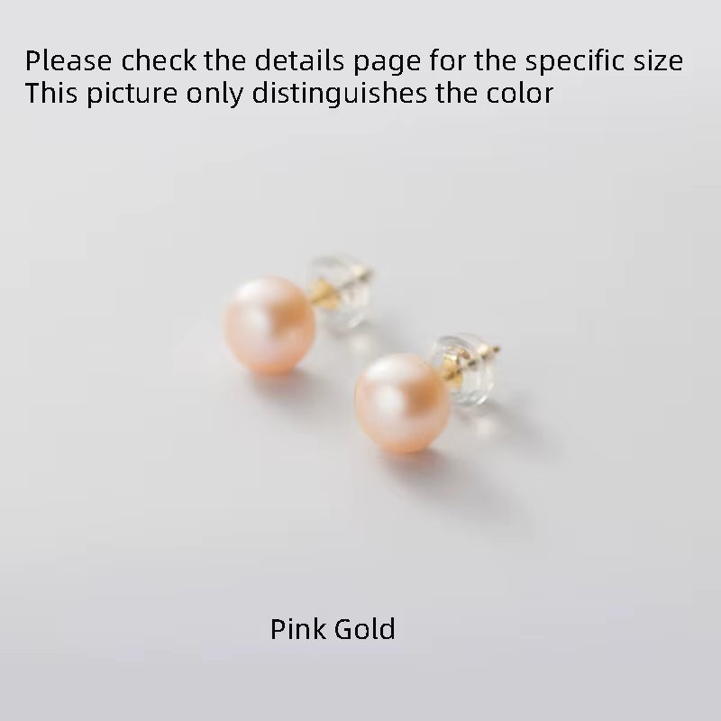 Real Pearl Stud Earrings for Women 925 Silver Earrings Small Freshwater Natural Pearl Earrings Stud Silver 925 Girls
