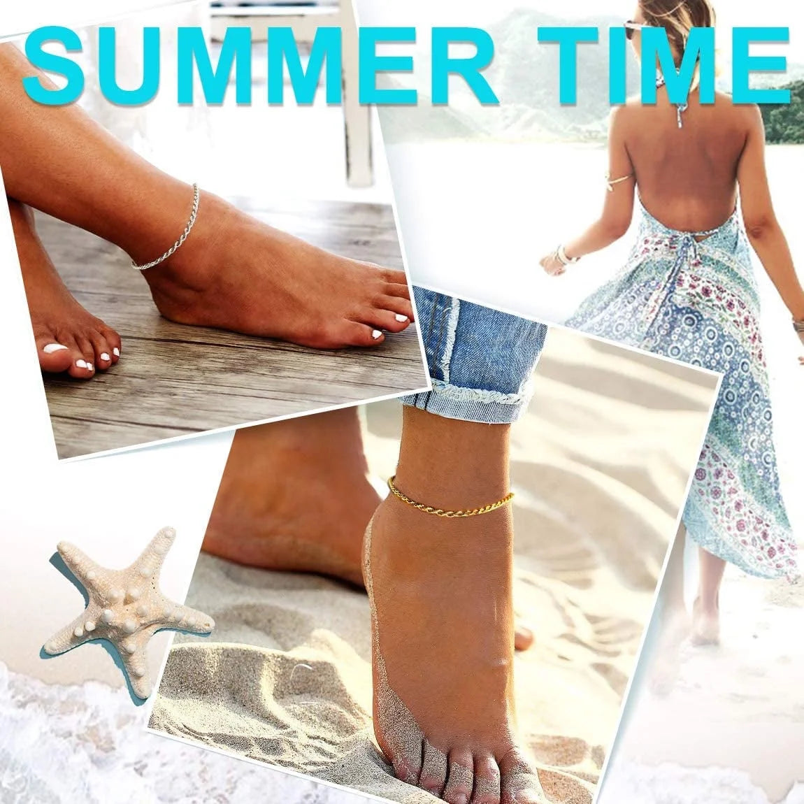 Anklets for Women Rope Ankle Bracelets Gold Ankle Chain Mens Anklet Ladies Friendship Anklet