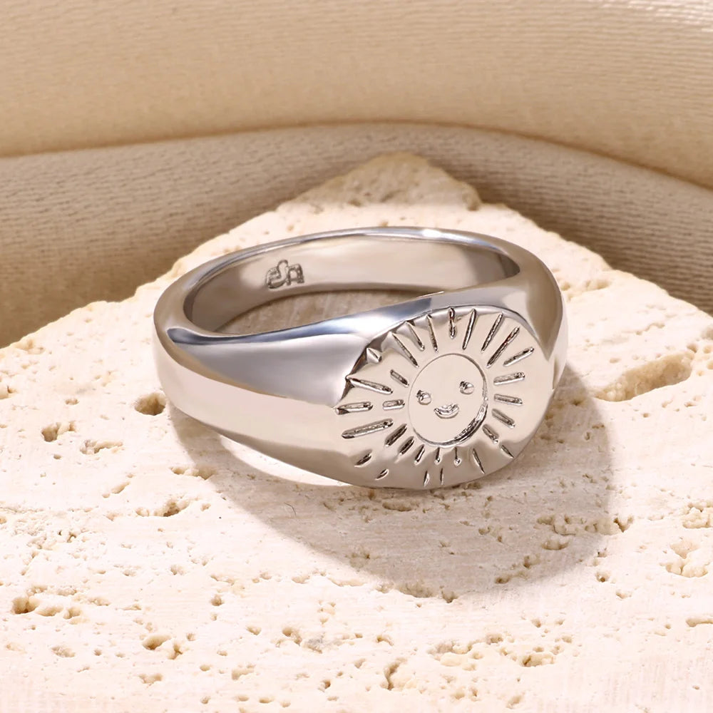 Heart Shaped Rings for Women Gold Color Stainless Steel Wedding Engagement Rings Female Jewelry Anniversary Gifts