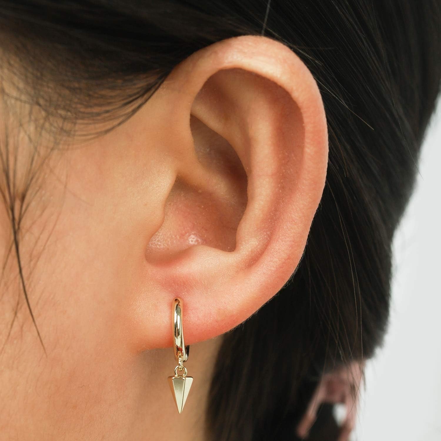 Tiny Gold Hoops Earrings 14K Gold Plated Small Hoop Earrings Dainty Minimalist Geometric Huggie Earrings Boho Beach Simple Jewelry Gift for Her