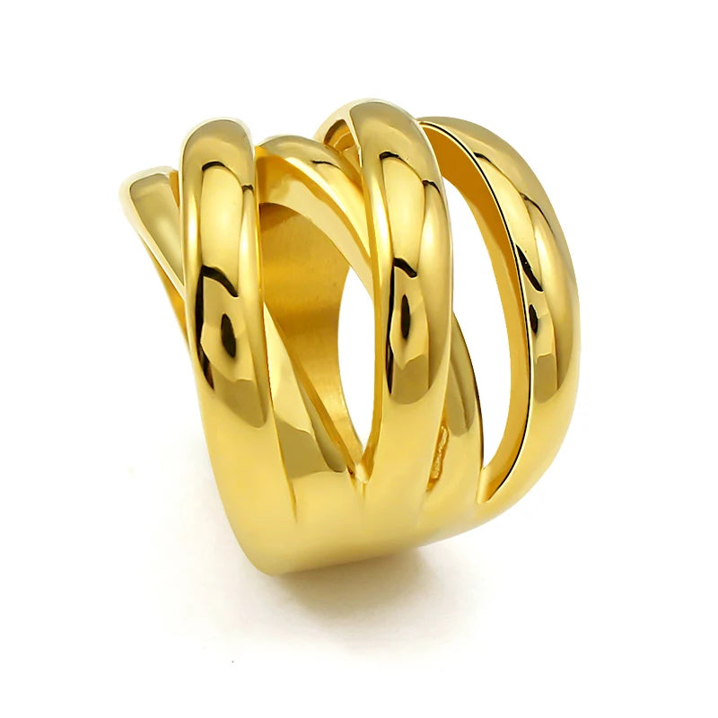 Gold/Silver Color Finger Rings Valentine'S Day Jewelry Hot Sale Open Rings Modern New Geometric Ring for Party