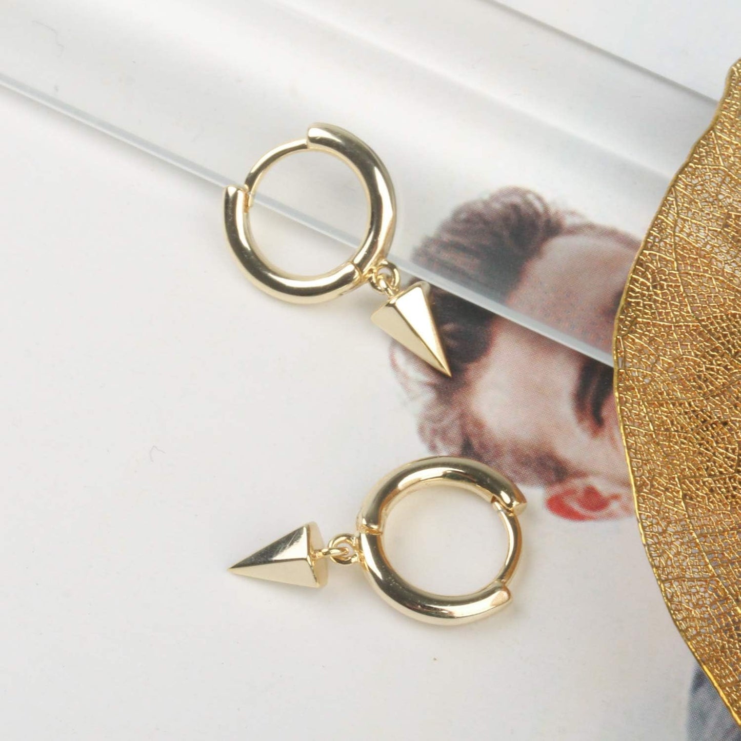 Tiny Gold Hoops Earrings 14K Gold Plated Small Hoop Earrings Dainty Minimalist Geometric Huggie Earrings Boho Beach Simple Jewelry Gift for Her