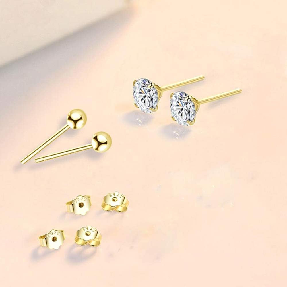 Silver Hoop Earrings for Women, 925 Sterling Silver Huggie Hinged Earrings with AAA Cubic Zirconia, Diameter 13Mm Hypoallergenic Small Sleeper Hoop, 8/10/12/13MM