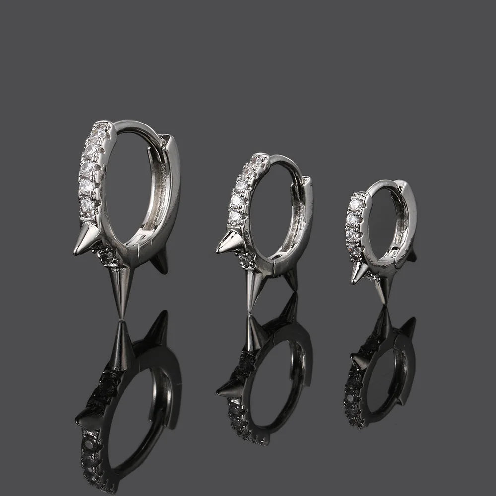 1Pc Hoop Earrings Zircon Helix Lobe Ear Cartilage Gold Color Septum Piercing Earring Tragus Rook Accessories Women Jewelry Gift