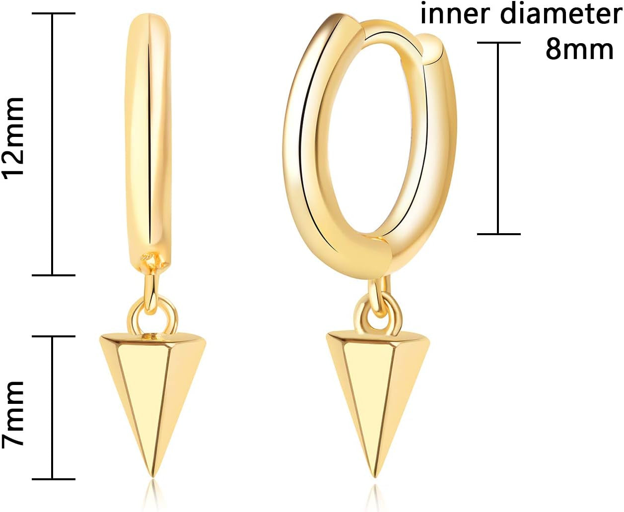 Tiny Gold Hoops Earrings 14K Gold Plated Small Hoop Earrings Dainty Minimalist Geometric Huggie Earrings Boho Beach Simple Jewelry Gift for Her