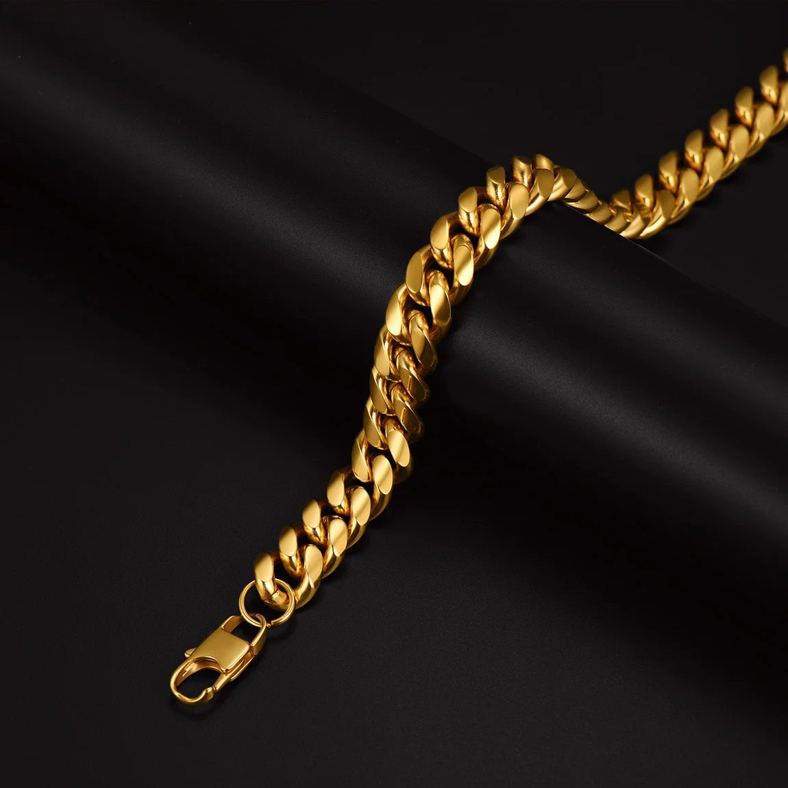 18K Gold Plated Chain for Men 10Mm 20 Inch Chunky Heavy Golden Necklaces Mens Gifts