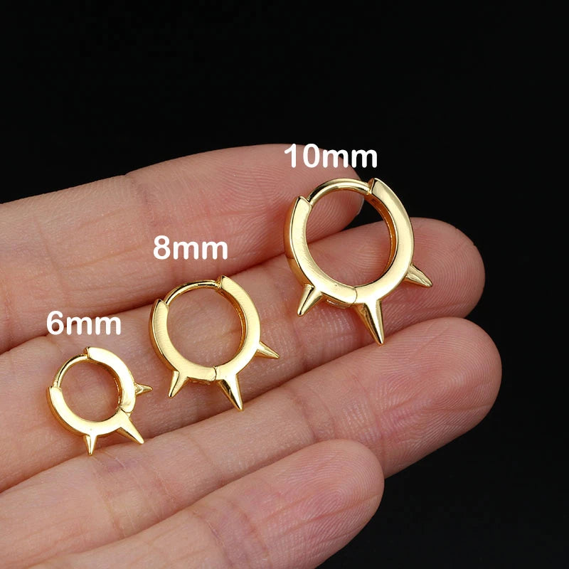 1Pc Hoop Earrings Zircon Helix Lobe Ear Cartilage Gold Color Septum Piercing Earring Tragus Rook Accessories Women Jewelry Gift