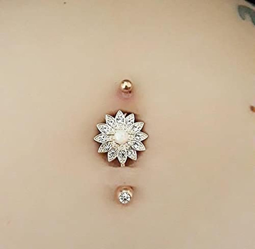 Belly Button Ring Belly Rings Surgical Steel Belly Button Ring Hypoallergenic Clicker Belly Button Ring Navel Rings for Women