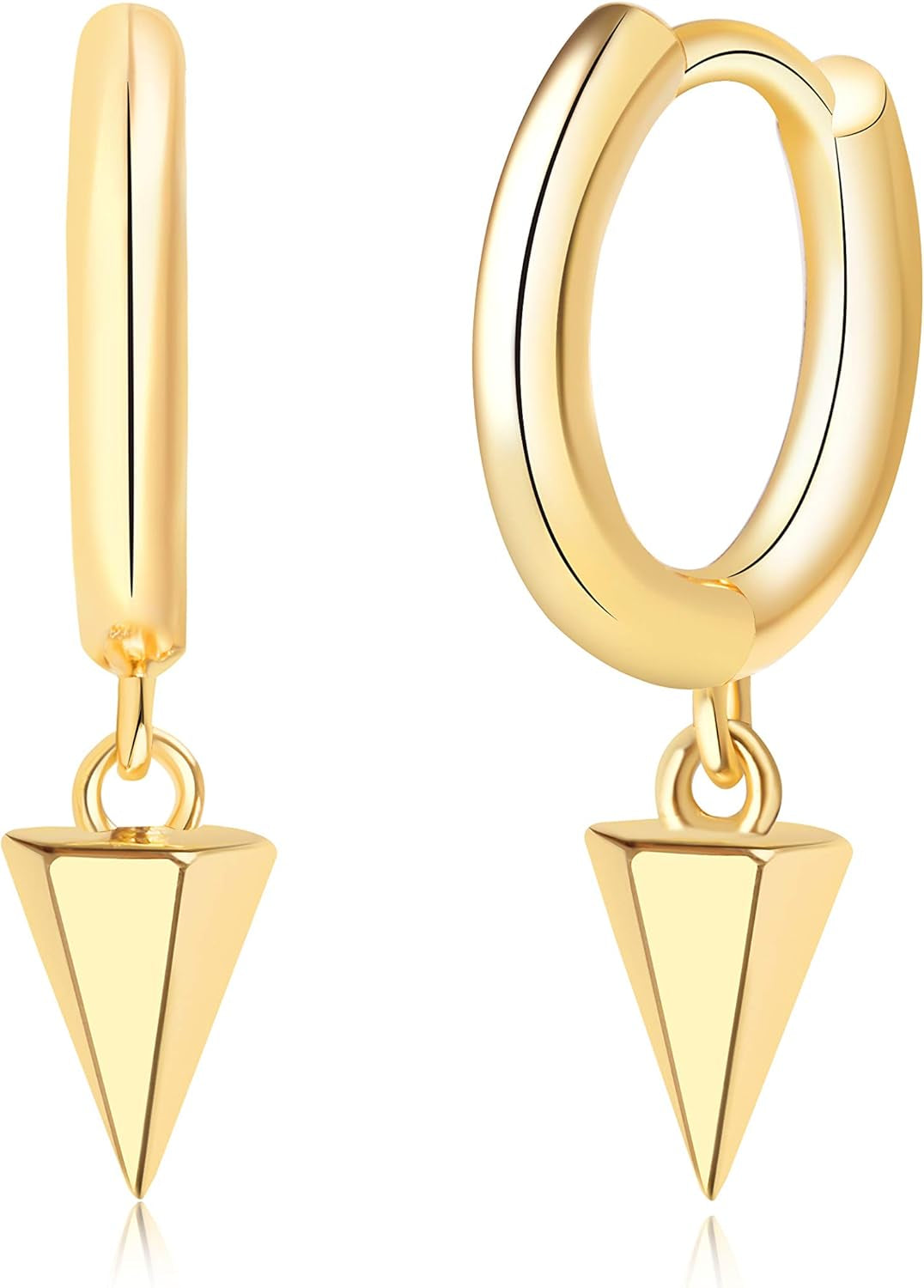 Tiny Gold Hoops Earrings 14K Gold Plated Small Hoop Earrings Dainty Minimalist Geometric Huggie Earrings Boho Beach Simple Jewelry Gift for Her