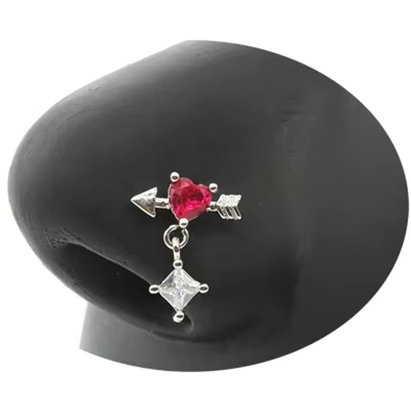 20G Surgical Steel Nose Rings for Women Cross Nose Piercing Jewelry Body Jewelry Shiny CZ Cross Dangle L Shape Nose Studs