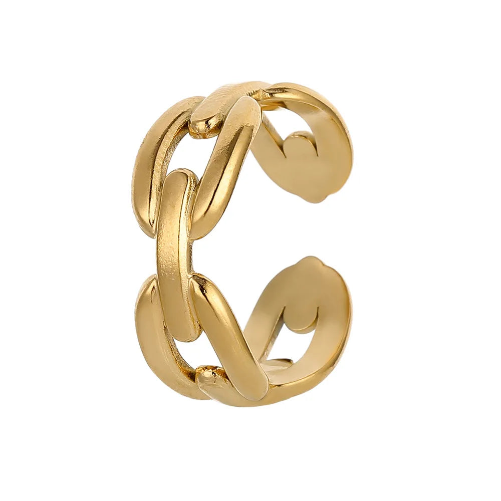 Stainless Steel Gold Color Bee Honeycomb Geometric Rings Accessories Rings for Women 2023 New Fashion Party Jewelry